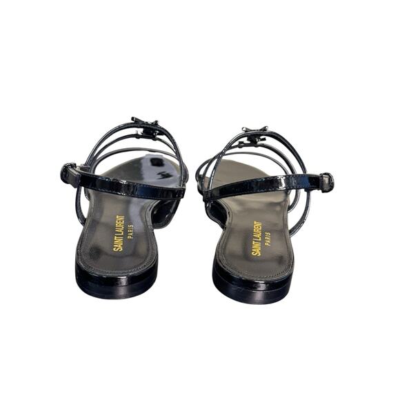 Saint Laurent NIB Cassandra Flat Sandal in Black Size 35.5 - Picture 9 of 11
